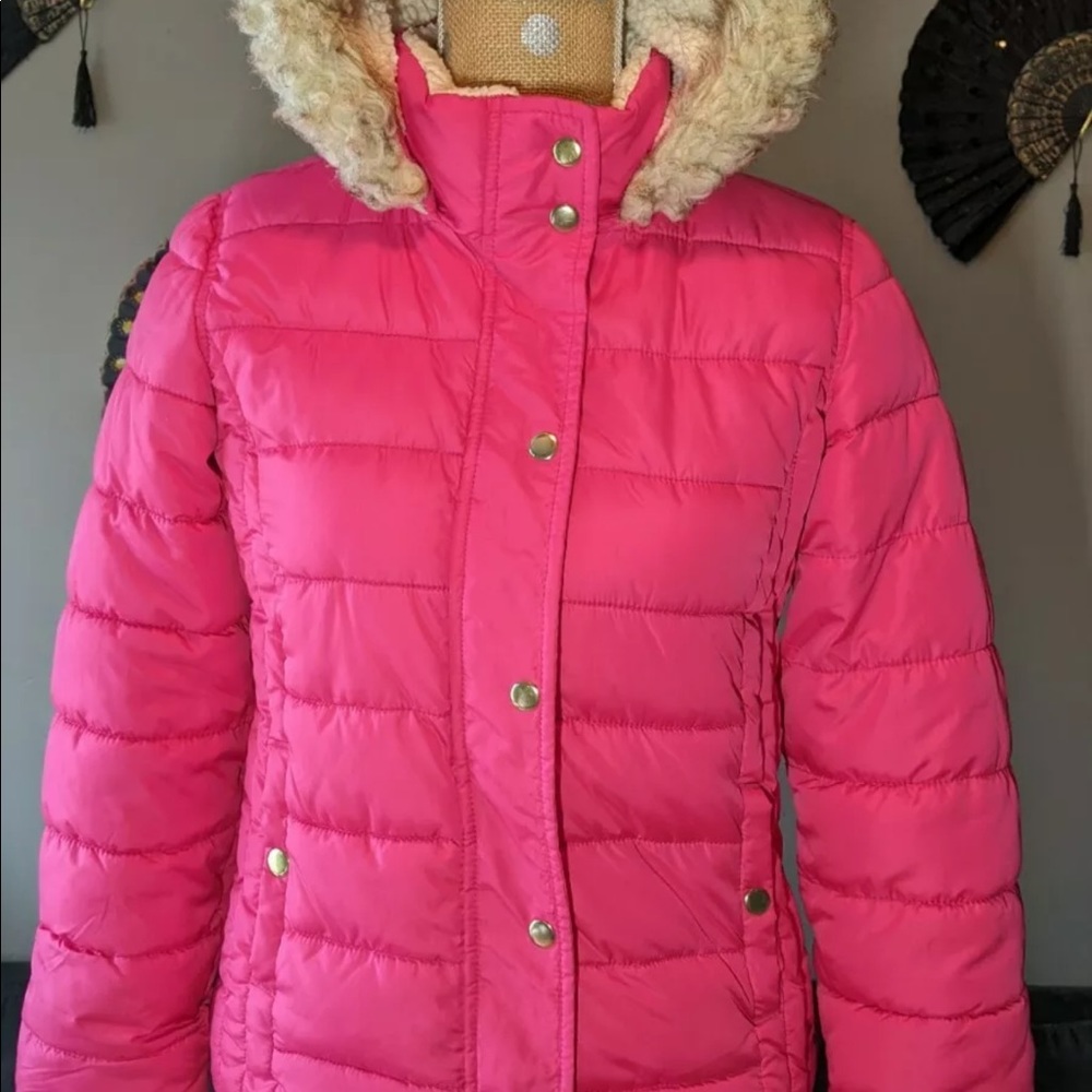 Old Navy Girls XL Pink Puffed Coat